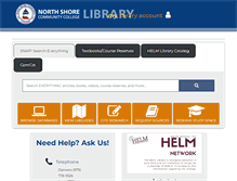 Tablet Screenshot of library.northshore.edu